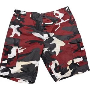 Rothco BDU Cargo Shorts Mens Large Regular Red Camo Military Tactical Army